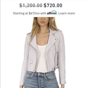 IRO Asheville Leather Jacket-Lilas size 36